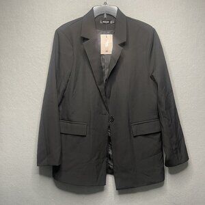Missguided Black Tailored Oversized Blazer Womens Size 2